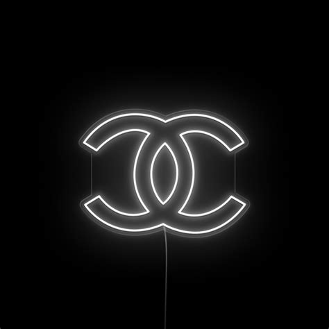 chanel logo neon|Chanel silhouette logo.